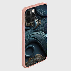 Чехол для iPhone 12 Pro Max Узорные фракталы, цвет: 3D-светло-розовый — фото 2