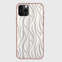 Чехол для iPhone 12 Pro Max Рельефная стена, цвет: 3D-светло-розовый