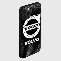 Чехол для iPhone 12 Pro Max Volvo с потертостями на темном фоне, цвет: 3D-черный — фото 2