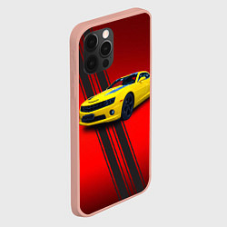 Чехол для iPhone 12 Pro Max Спортивный американский автомобиль Chevrolet Camar, цвет: 3D-светло-розовый — фото 2