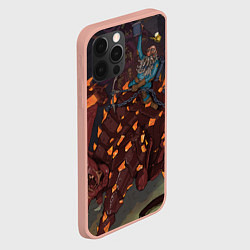 Чехол для iPhone 12 Pro Max Deep Rock Galactic Скаут верхом на монстре, цвет: 3D-светло-розовый — фото 2