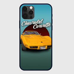 Чехол iPhone 12 Pro Max Американский спорткар Chevrolet Corvette Stingray