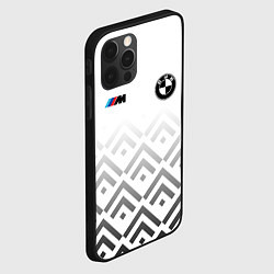 Чехол для iPhone 12 Pro Max BMW m power - белый, цвет: 3D-черный — фото 2