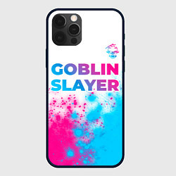Чехол для iPhone 12 Pro Max Goblin Slayer neon gradient style: символ сверху, цвет: 3D-черный