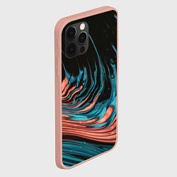 Чехол для iPhone 12 Pro Max Эффект красно-голубых красок, цвет: 3D-светло-розовый — фото 2