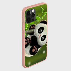 Чехол для iPhone 12 Pro Max Панда на дереве отдыхает, цвет: 3D-светло-розовый — фото 2