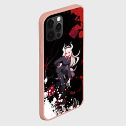 Чехол для iPhone 12 Pro Max Helltaker Lucifer арт краска, цвет: 3D-светло-розовый — фото 2