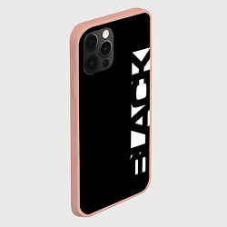 Чехол для iPhone 12 Pro Max Black minimalistik, цвет: 3D-светло-розовый — фото 2