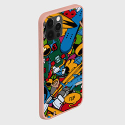Чехол для iPhone 12 Pro Max Скейт-зомби микс, цвет: 3D-светло-розовый — фото 2