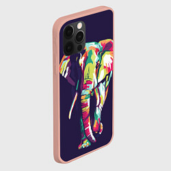 Чехол для iPhone 12 Pro Max По улице слона водили, цвет: 3D-светло-розовый — фото 2