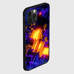 Чехол для iPhone 12 Pro Max Фиолетовая и оранжевая схема, цвет: 3D-черный — фото 2