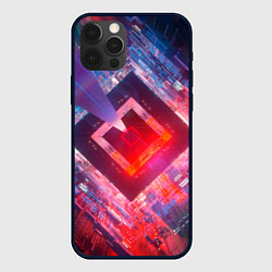 Чехол для iPhone 12 Pro Max Цифровые стены и лифт, цвет: 3D-черный