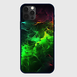 Чехол для iPhone 12 Pro Max Зеленое свечение, цвет: 3D-черный