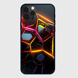 Чехол для iPhone 12 Pro Max Неоновые трубки абстракция, цвет: 3D-черный
