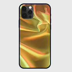 Чехол для iPhone 12 Pro Max Золотой шёлк и отливы, цвет: 3D-черный