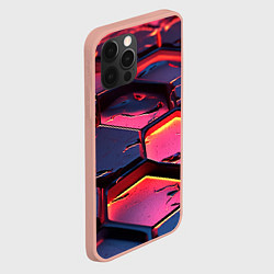 Чехол для iPhone 12 Pro Max Розовые наносоты, цвет: 3D-светло-розовый — фото 2