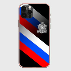 Чехол для iPhone 12 Pro Max Пограничные войска - флаг РФ, цвет: 3D-светло-розовый