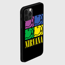 Чехол для iPhone 12 Pro Max NIRVANA - смайлы, цвет: 3D-черный — фото 2