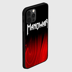 Чехол для iPhone 12 Pro Max Manowar red plasma, цвет: 3D-черный — фото 2