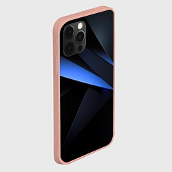 Чехол для iPhone 12 Pro Max Black blue, цвет: 3D-светло-розовый — фото 2