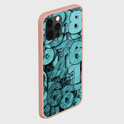 Чехол для iPhone 12 Pro Max Числа, цвет: 3D-светло-розовый — фото 2