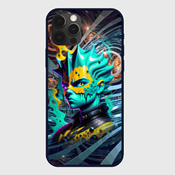 Чехол iPhone 12 Pro Max Барт Симпсон - фрактальная фантазия