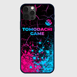 Чехол для iPhone 12 Pro Max Tomodachi Game - neon gradient: символ сверху, цвет: 3D-черный