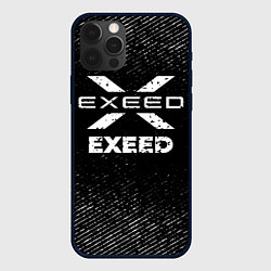 Чехол для iPhone 12 Pro Max Exeed с потертостями на темном фоне, цвет: 3D-черный