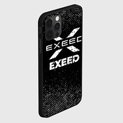 Чехол для iPhone 12 Pro Max Exeed с потертостями на темном фоне, цвет: 3D-черный — фото 2