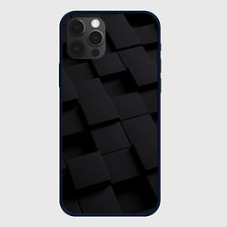 Чехол iPhone 12 Pro Max Чёрные геометрические блоки