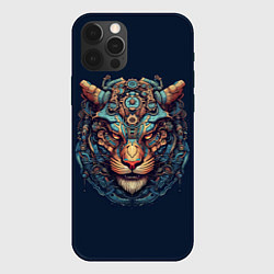 Чехол для iPhone 12 Pro Max Механический тигр, цвет: 3D-черный
