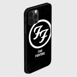 Чехол для iPhone 12 Pro Max Foo Fighters glitch на темном фоне, цвет: 3D-черный — фото 2