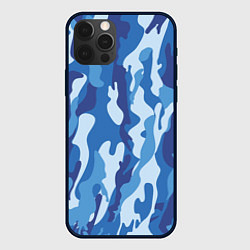 Чехол для iPhone 12 Pro Max Blue military, цвет: 3D-черный