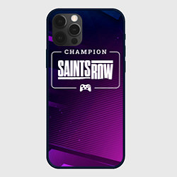 Чехол iPhone 12 Pro Max Saints Row gaming champion: рамка с лого и джойсти