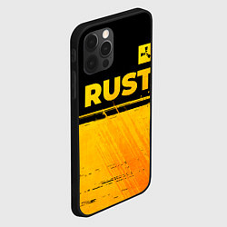 Чехол для iPhone 12 Pro Max Rust - gold gradient: символ сверху, цвет: 3D-черный — фото 2