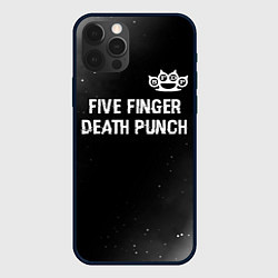 Чехол iPhone 12 Pro Max Five Finger Death Punch glitch на темном фоне: сим