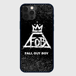 Чехол iPhone 12 Pro Max Fall Out Boy с потертостями на темном фоне