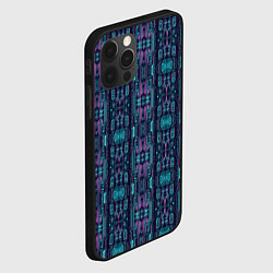 Чехол для iPhone 12 Pro Max Розово-фиолетовый киберпанк, цвет: 3D-черный — фото 2