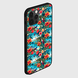 Чехол для iPhone 12 Pro Max Гавайский паттерн, цвет: 3D-черный — фото 2