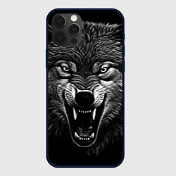 Чехол для iPhone 12 Pro Max Злой волчара, цвет: 3D-черный