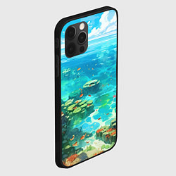 Чехол для iPhone 12 Pro Max Морской фон аниме, цвет: 3D-черный — фото 2