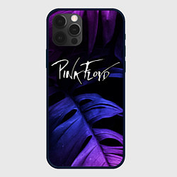 Чехол для iPhone 12 Pro Max Pink Floyd neon monstera, цвет: 3D-черный