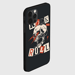 Чехол для iPhone 12 Pro Max Rock - молнии из глаз, цвет: 3D-черный — фото 2
