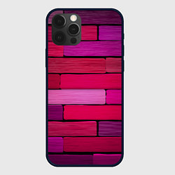 Чехол для iPhone 12 Pro Max Малиновые кирпичики, цвет: 3D-черный
