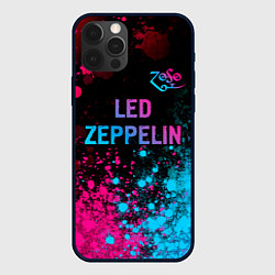 Чехол iPhone 12 Pro Max Led Zeppelin - neon gradient: символ сверху