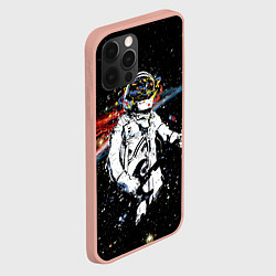 Чехол для iPhone 12 Pro Max Космонавт играет рок на гитаре, цвет: 3D-светло-розовый — фото 2
