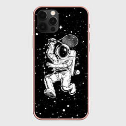 Чехол для iPhone 12 Pro Max Space tennis - astronaut, цвет: 3D-светло-розовый