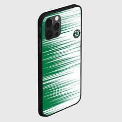 Чехол для iPhone 12 Pro Max Skoda sign Шкода, цвет: 3D-черный — фото 2