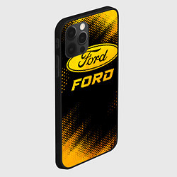 Чехол для iPhone 12 Pro Max Ford - gold gradient, цвет: 3D-черный — фото 2