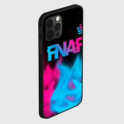 Чехол для iPhone 12 Pro Max FNAF - neon gradient: символ сверху, цвет: 3D-черный — фото 2